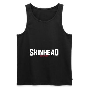 Skinhead – Red Front - Männer Premium Bio Tank Top - Schwarz - Vorne - Michal (187cm)