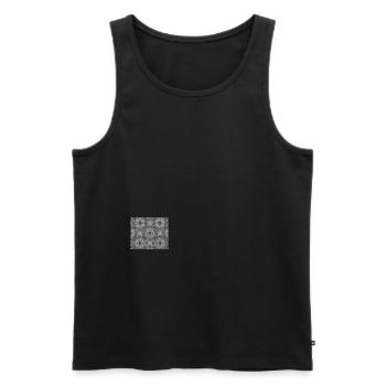 Nordic spring at the coast - Men's Premium Organic Tank Top - black - Front - AI Model Male 178 light (178cm)