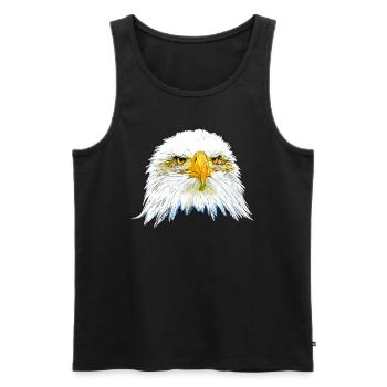 gxp eagle bald eagle vector art - Men's Premium Organic Tank Top - black - Front - AI Model Male 178 light (178cm)
