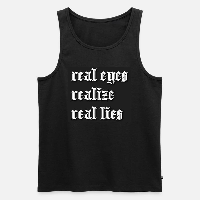 RealLies - Männer Premium Bio Tank Top - Schwarz