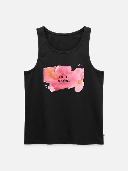Cue the Confetti - Männer Premium Bio Tank Top - Schwarz