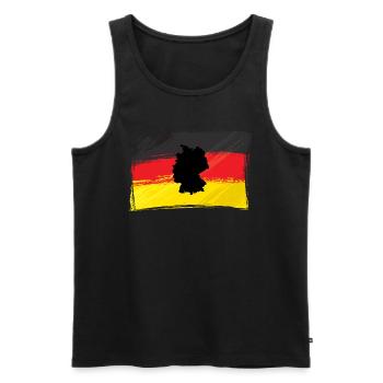 Deutschland - Männer Premium Bio Tank Top - Schwarz - Vorne - AI Model Male 178 light (178cm)