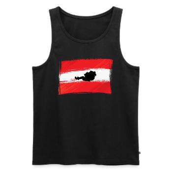 Österreich - Männer Premium Bio Tank Top - Schwarz - Vorne - AI Model Male 178 light (178cm)
