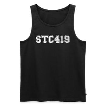 Hannover Stöcken STC419 - Männer Premium Bio Tank Top - Schwarz - Vorne - Michal (187cm)