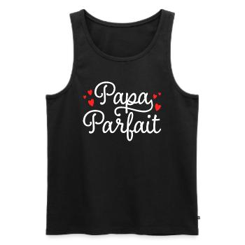Perfect Dad Father's Day Gift Dad - Men's Premium Organic Tank Top - black - Front - Michal (187cm)