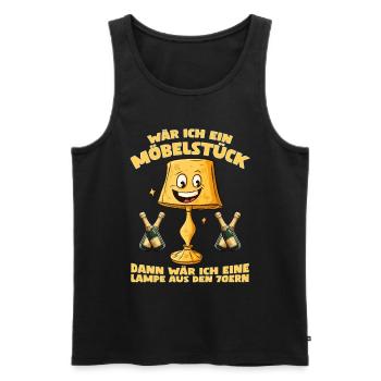 Möbelstück - Lampe aus den 70ern - Ich geh gern... - Männer Premium Bio Tank Top - Schwarz - Vorne - Michal (187cm)