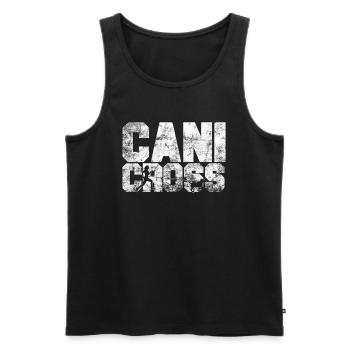 Canicross | Hundesport Fitness Joggen Geschenk - Männer Premium Bio Tank Top - Schwarz - Vorne - Michal (187cm)
