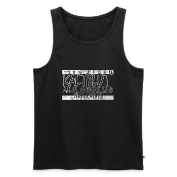 Kaltblut 150% Pferd | Reiter Stall Geschenk - Männer Premium Bio Tank Top - Schwarz - Vorne - Michal (187cm)