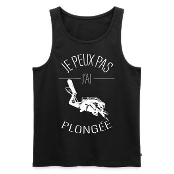 J'peux pas j'ai plongée - Débardeur bio Premium Homme - noir - Devant - Michal (187cm)
