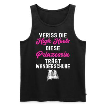 Wandern Geschenkidee Wanderer Berge Trekking - Männer Premium Bio Tank Top - Schwarz - Vorne - AI Model Male 178 light (178cm)