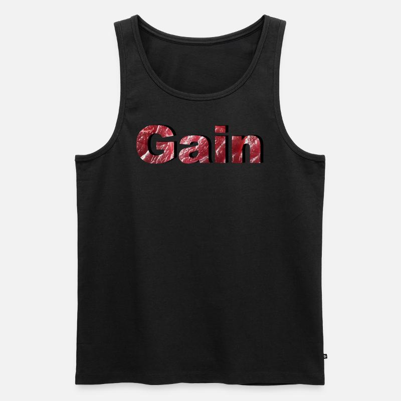 Gain - Männer Premium Bio Tank Top - Schwarz