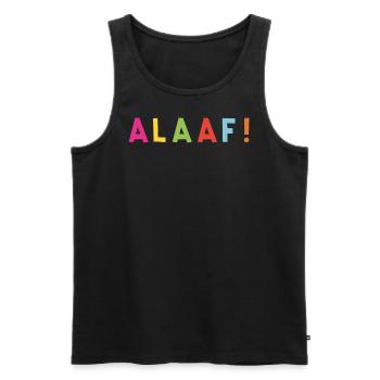 Alaaf - Männer Premium Bio Tank Top - Schwarz - Vorne - AI Model Male 178 light (178cm)