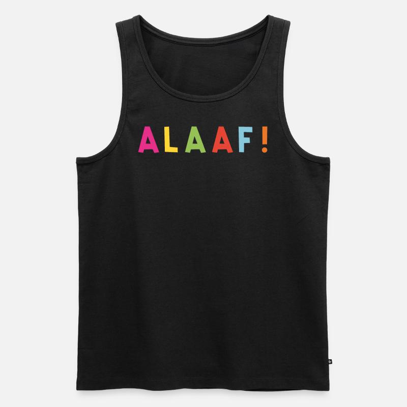Alaaf - Männer Premium Bio Tank Top - Schwarz