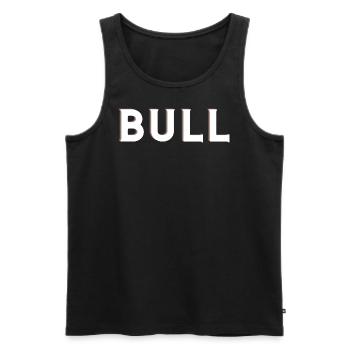 Taurus, Text,Logo Design, - Men's Premium Organic Tank Top - black - Front - AI Model Male 178 light (178cm)
