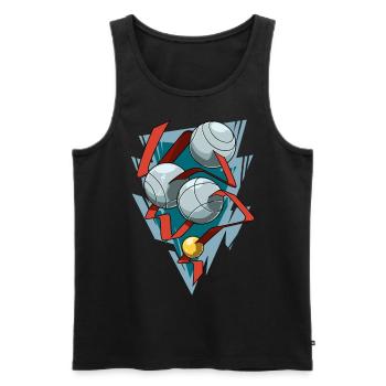 Petanque Boccia Boule Kugelspiel - Männer Premium Bio Tank Top - Schwarz - Vorne - Michal (187cm)