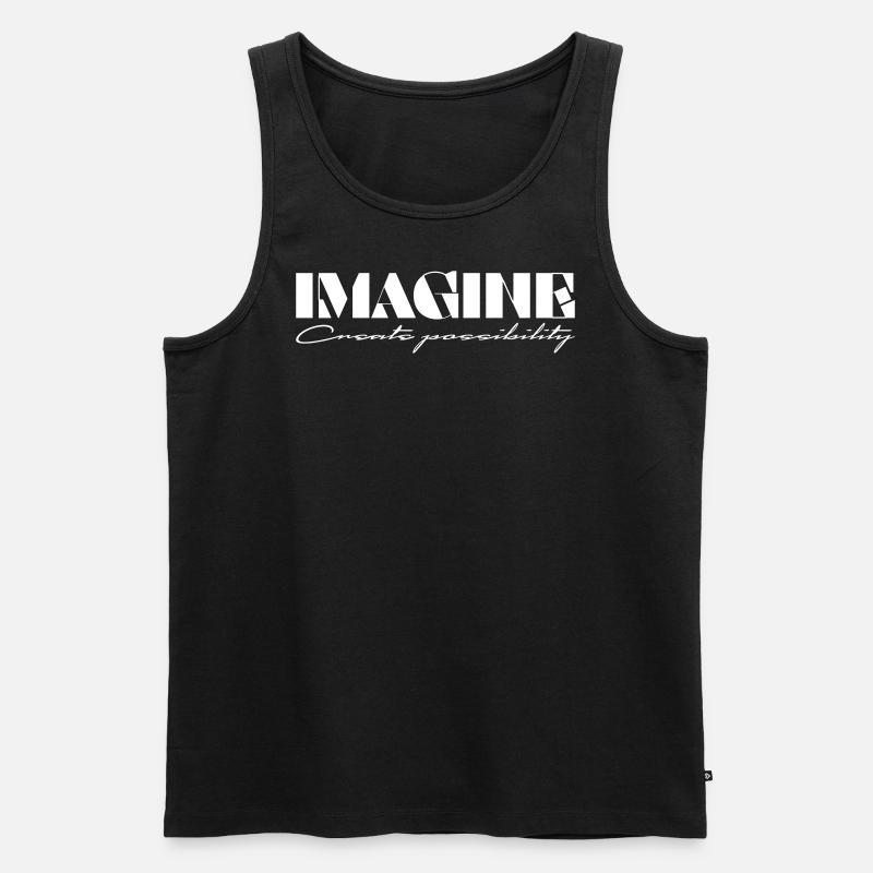 Imagine Create possibility - Männer Premium Bio Tank Top - Schwarz