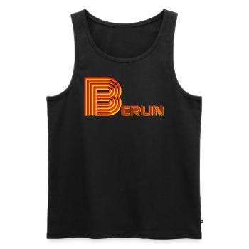 Berlin - Männer Premium Bio Tank Top - Schwarz - Vorne - Michal (187cm)