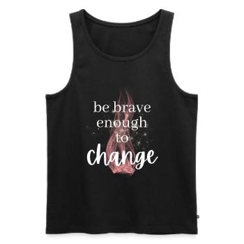 POSITIVE ATTITUDE MINDSET Motivation - Men's Premium Organic Tank Top - black - Front - Michal (187cm)