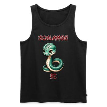 Schlange - chinesisches Sternzeichen - Astrologie - Männer Premium Bio Tank Top - Schwarz - Vorne - Michal (187cm)