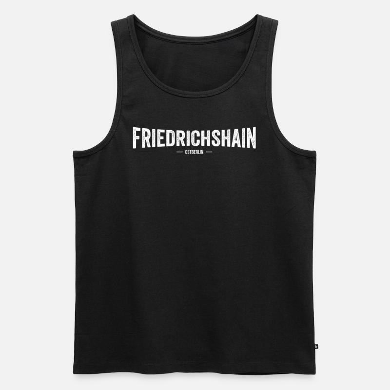 Friedrichshain Ostberlin - Männer Premium Bio Tank Top - Schwarz