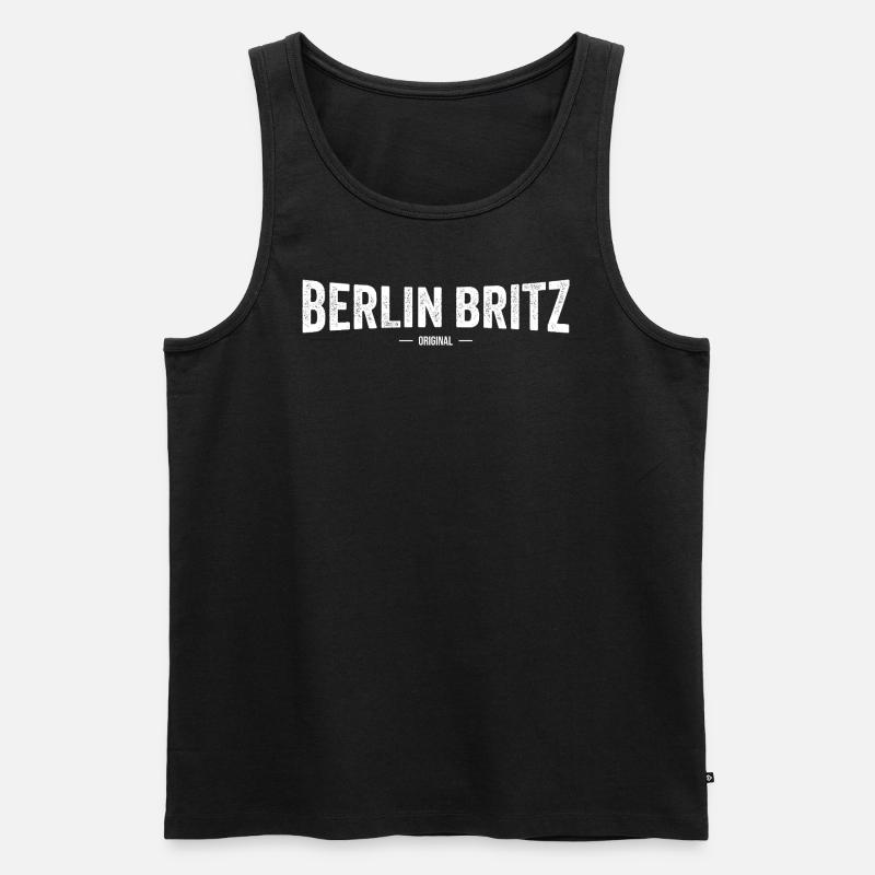 Britz Original - Männer Premium Bio Tank Top - Schwarz