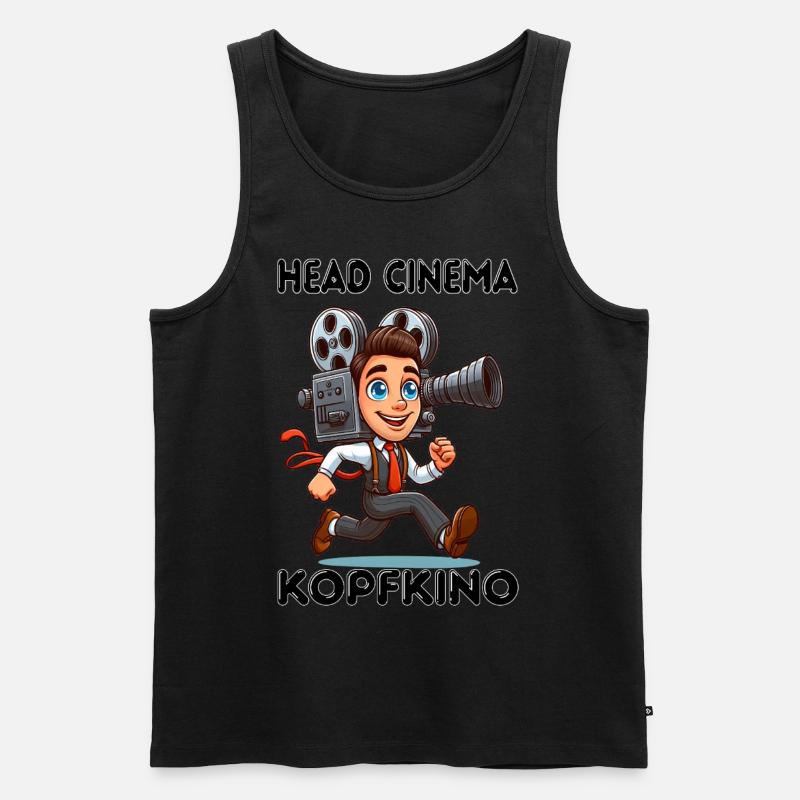 Head Cinema - deutsche Redewendung - Männer Premium Bio Tank Top - Schwarz