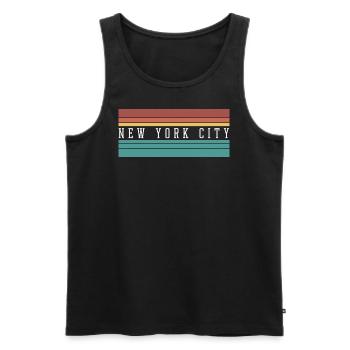 NYC: Perfect Gift & Souvenir - Men's Premium Organic Tank Top - black - Front - Michal (187cm)