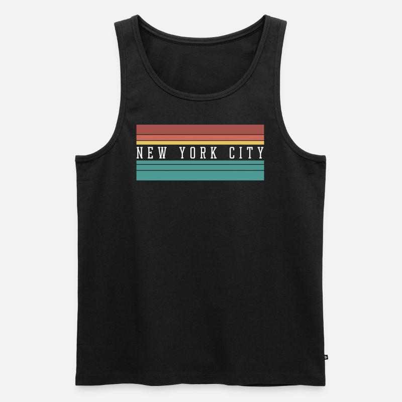 NYC: Perfektes Geschenk & Souvenir - Männer Premium Bio Tank Top - Schwarz