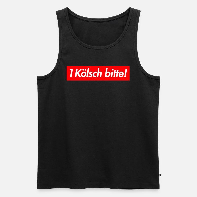 1 KÖLSCH BITTE - Männer Premium Bio Tank Top - Schwarz