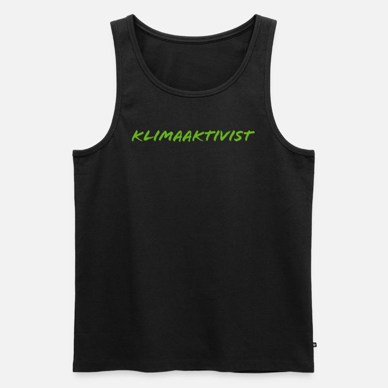 Klimaaktivist - Männer Premium Bio Tank Top - Schwarz