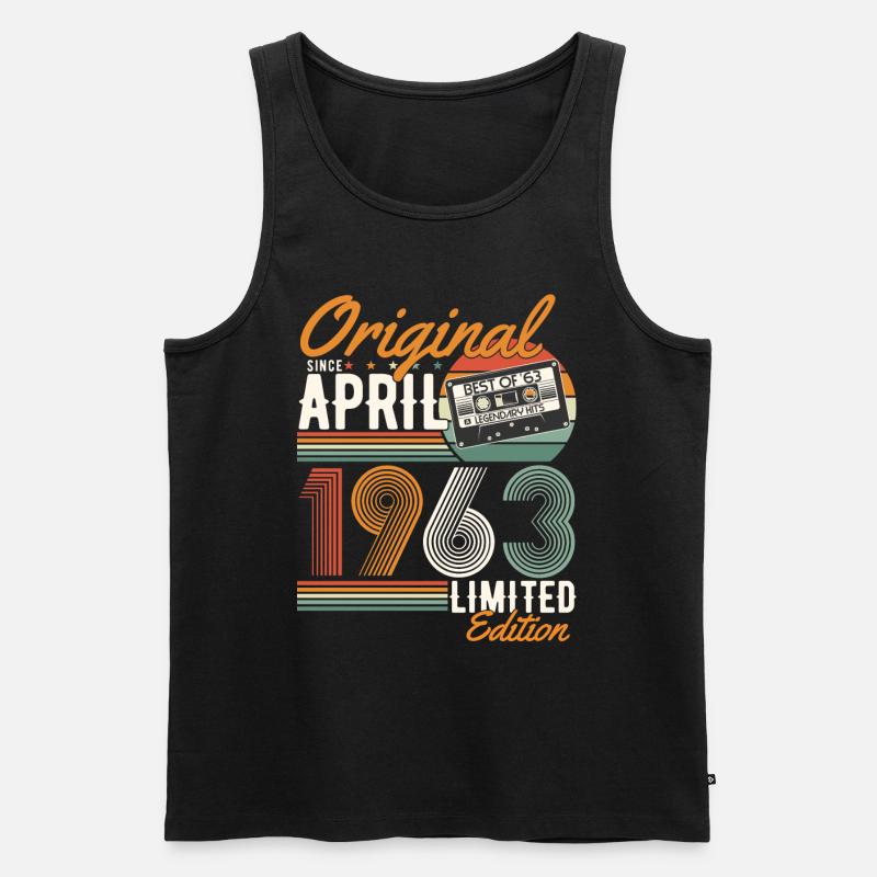 Original seit April 1963 - Männer Premium Bio Tank Top - Schwarz