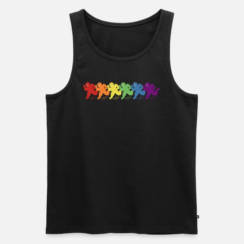 Regenbogen Bären Parade! - Männer Premium Bio Tank Top - Schwarz