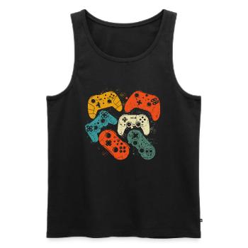 Kontrollieren Sie alle Dinge, Videospielliebhaber - Männer Premium Bio Tank Top - Schwarz - Vorne - AI Model Male 178 light (178cm)