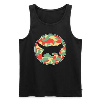 Vintage Norwegian Katze - Männer Premium Bio Tank Top - Schwarz - Vorne - Michal (187cm)