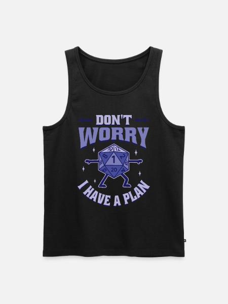 Maak je geen zorgen, ik heb een plan - Mannen Premium Bio Tanktop - zwart