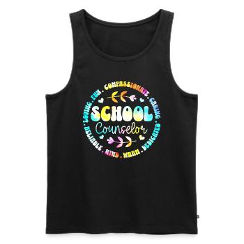 Tie Dye School Board Schulberater - Männer Premium Bio Tank Top - Schwarz - Vorne - AI Model Male 178 light (178cm)