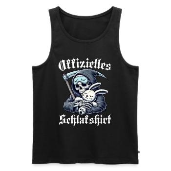 Lustiges Offizielles Schlafshirt mit Reaper - Männer Premium Bio Tank Top - Schwarz - Vorne - Michal (187cm)