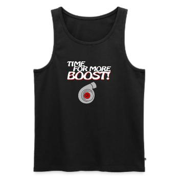 Time for more Boost - Männer Premium Bio Tank Top - Schwarz - Vorne - Michal (187cm)