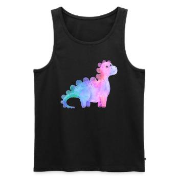 dino - Men's Premium Organic Tank Top - black - Front - AI Model Male 178 light (178cm)