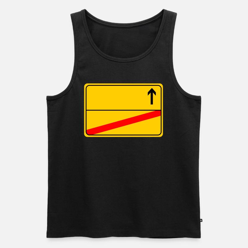 Ortsschild - Männer Premium Bio Tank Top - Schwarz