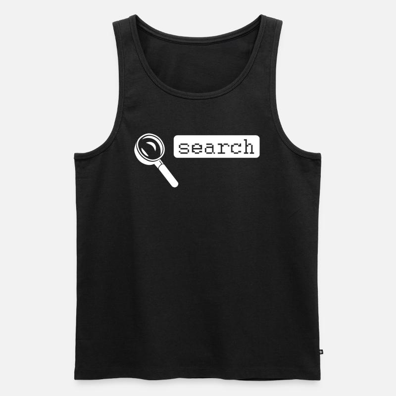suche - Männer Premium Bio Tank Top - Schwarz
