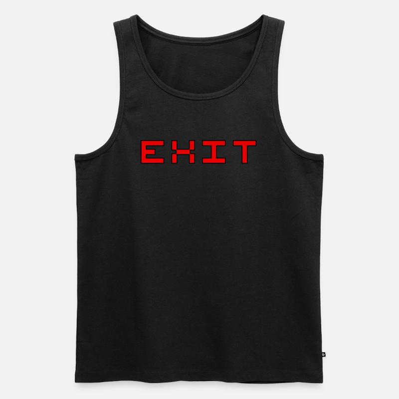 EXIT - Männer Premium Bio Tank Top - Schwarz