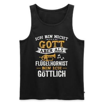 Flügelhorn Blasmusik Musiker Blasinstrument Lustig - Männer Premium Bio Tank Top - Schwarz - Vorne - Michal (187cm)