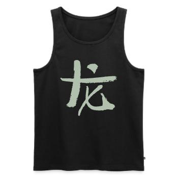 Dragon - Chinois - Débardeur bio Premium Homme - noir - Devant - AI Model Male 178 light (178cm)