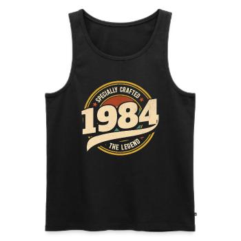 Year 1984 The Legend 40 Years Anniversary - Men's Premium Organic Tank Top - black - Front - Michal (187cm)
