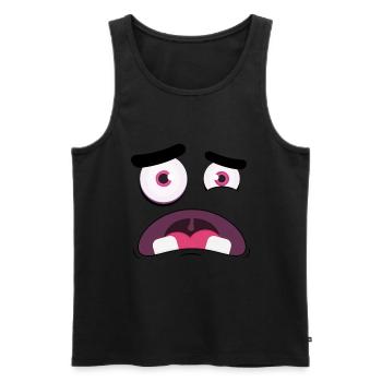 Monster Face - Men's Premium Organic Tank Top - black - Front - AI Model Male 178 light (178cm)