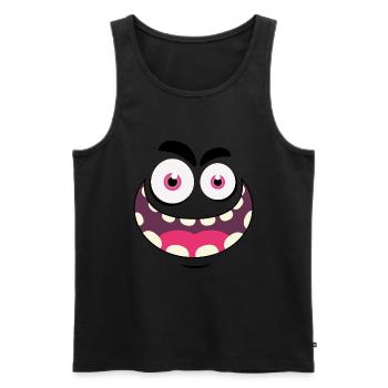 Monster Face - Men's Premium Organic Tank Top - black - Front - AI Model Male 178 light (178cm)