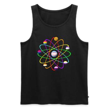 LGTBIQ+ Atom - Männer Premium Bio Tank Top - Schwarz - Vorne - AI Model Male 178 light (178cm)
