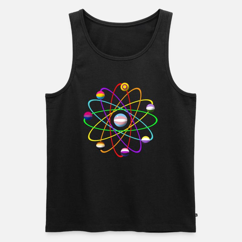 LGTBIQ+ Atom - Männer Premium Bio Tank Top - Schwarz