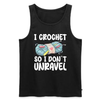 I Crochet So I Don't Unravel - Men's Premium Organic Tank Top - black - Front - Michal (187cm)